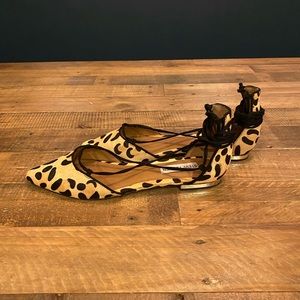 Women’s Steve Madden Sunshine Leopard Lace up Flats